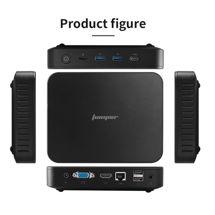 Jumper EZBox N4 Mini PC, Intel Gemini Lake N4100 Processor Quad Core up to 2.4GHz, RAM: 4GB, ROM: 64GB, Support HDMI / VGA