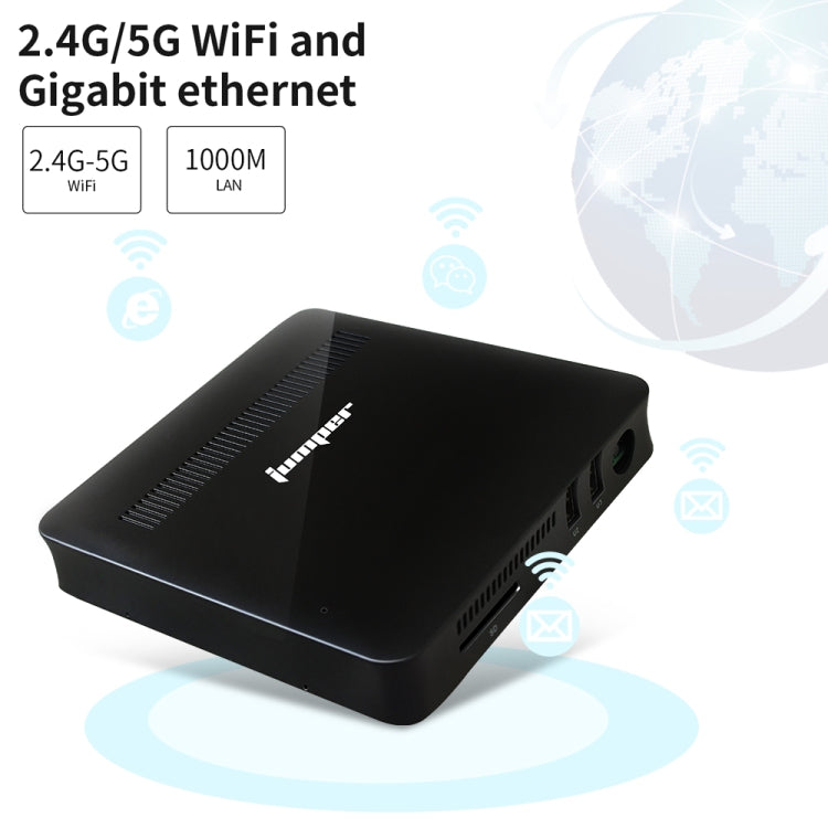 Jumper EZBox Z8 Mini PC, Intel Atom X5-Z8350 Processor Quad Core up to 1.92GHz, RAM: 2GB, ROM: 32GB, Support HDMI / VGA