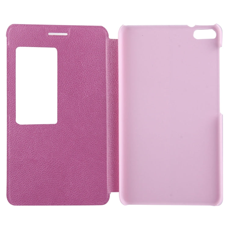 For Huawei MediaPad M2 Youth Version 7.0 Litchi Texture Horizontal Flip Leather Case with Holder & Smart Window