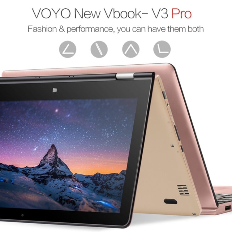 VOYO VBOOK V3 Pro Tablet PC, 13.3 inch, 8GB+128GB SSD, 2 in 1 Tablet + Keyboard, 12000mAh Battery, Windows 10 Intel Apollo Lake N3450 Quad Core, Support 360 Degree Turning & TF Card & Bluetooth & WiFi, EU Plug / US Plug