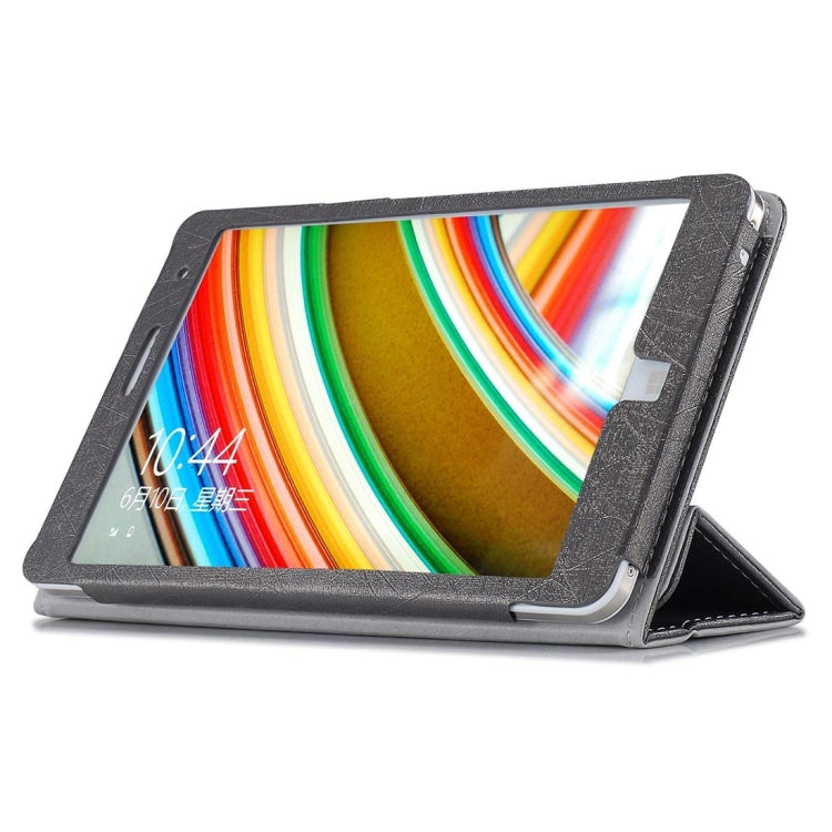For CHUWI Hi8 Tablet (S-WMC-0457) Steel Wire Texture Horizontal Flip Solid Color Leather Case with Three-folding Holder