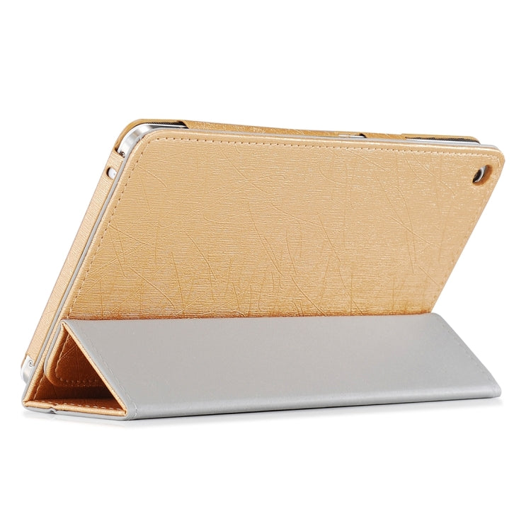 For CHUWI Hi8 Tablet (S-WMC-0457) Steel Wire Texture Horizontal Flip Solid Color Leather Case with Three-folding Holder