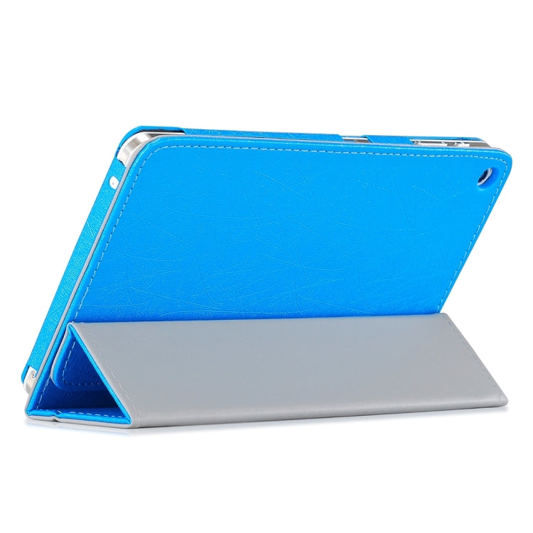 For CHUWI Hi8 Tablet (S-WMC-0457) Steel Wire Texture Horizontal Flip Solid Color Leather Case with Three-folding Holder