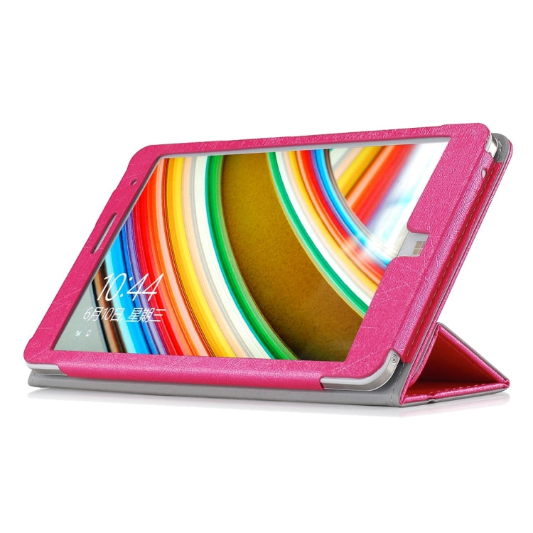 For CHUWI Hi8 Tablet (S-WMC-0457) Steel Wire Texture Horizontal Flip Solid Color Leather Case with Three-folding Holder