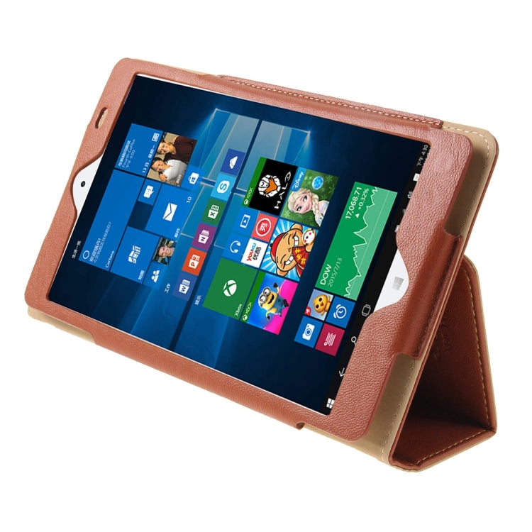 For Teclast X80 Power Dual OS Tablet(WMC0011) Horizontal Flip Leather Case with Holder(Brown)