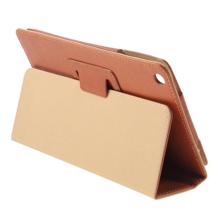 For Teclast X80 Power Dual OS Tablet(WMC0011) Horizontal Flip Leather Case with Holder(Brown)