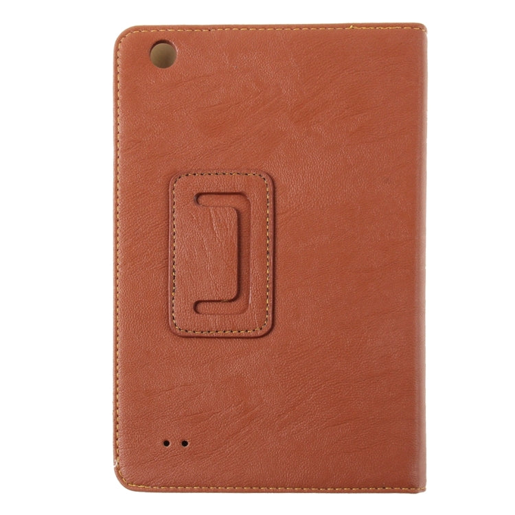 For Teclast X89 Kindow Dual OS Tablet(WMC0601) Horizontal Flip Leather Case with Holder(Brown)