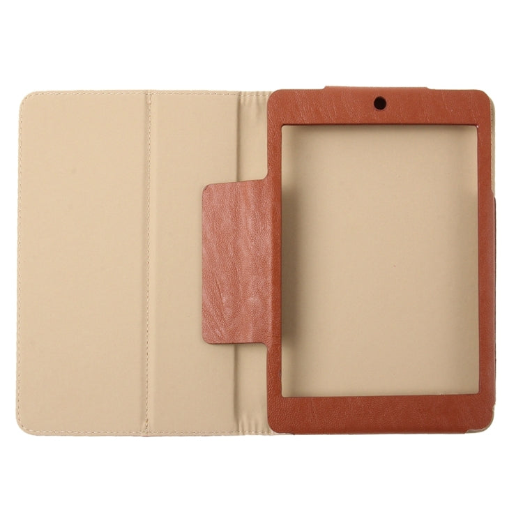 For Teclast X89 Kindow Dual OS Tablet(WMC0601) Horizontal Flip Leather Case with Holder(Brown)