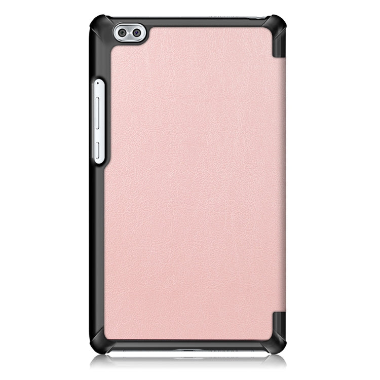 Custer Texture Horizontal Deformation Flip Leather Case for Huawei Honor Waterplay 8 inch with Three-folding Holder