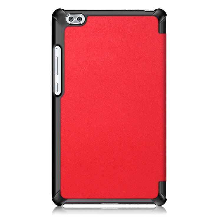 Custer Texture Horizontal Deformation Flip Leather Case for Huawei Honor Waterplay 8 inch with Three-folding Holder