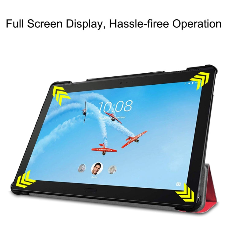 Custer Texture Horizontal Deformation Flip Leather Case for Lenovo Tab P10 10.1 inch with Three-folding Holder & Sleep / Wake-up Function