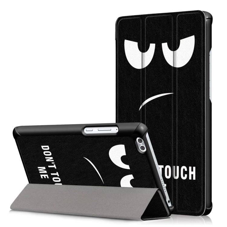 Coloured Drawing Pattern Horizontal Deformation Flip Leather Case for Huawei Honor Waterplay 8 inch, with Three-folding Holder