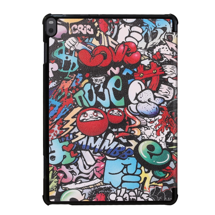 Coloured Drawing Pattern Horizontal Deformation Flip Leather Case for Lenovo Tab P10 10.1 inch, with Three-folding Holder & Sleep / Wake-up Function