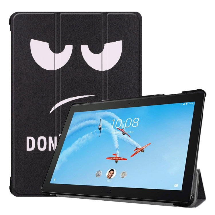Coloured Drawing Pattern Horizontal Deformation Flip Leather Case for Lenovo Tab P10 10.1 inch, with Three-folding Holder & Sleep / Wake-up Function