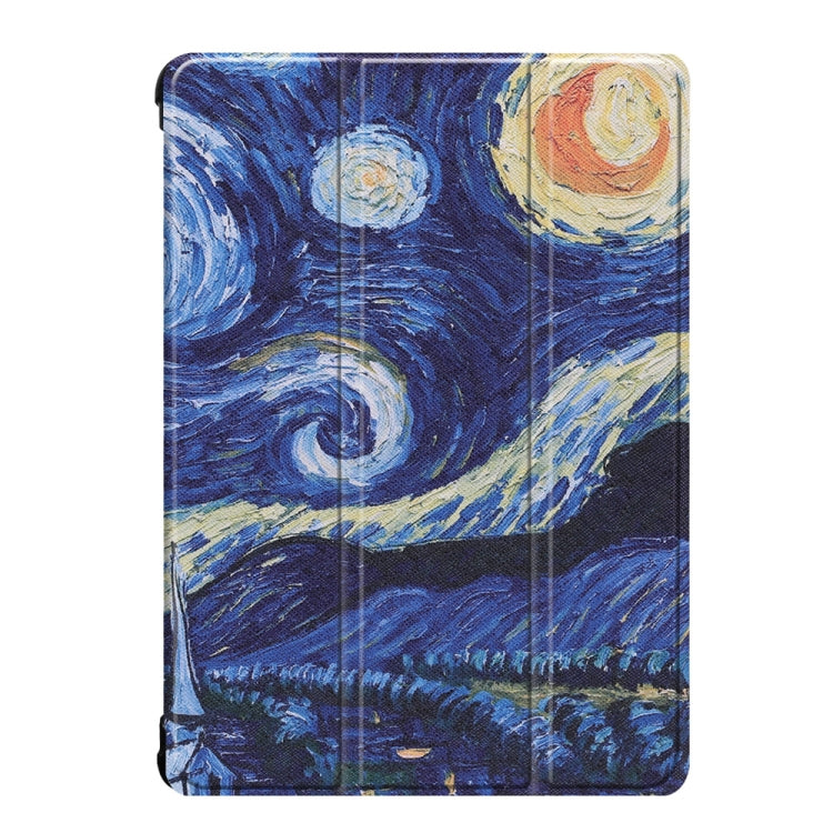Coloured Drawing Pattern Horizontal Deformation Flip Leather Case for Lenovo Tab P10 10.1 inch, with Three-folding Holder & Sleep / Wake-up Function