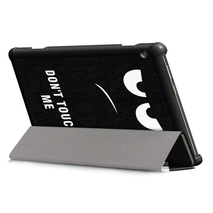 Coloured Drawing Pattern Horizontal Deformation Flip Leather Case for Lenovo Tab M10, with Three-folding Holder