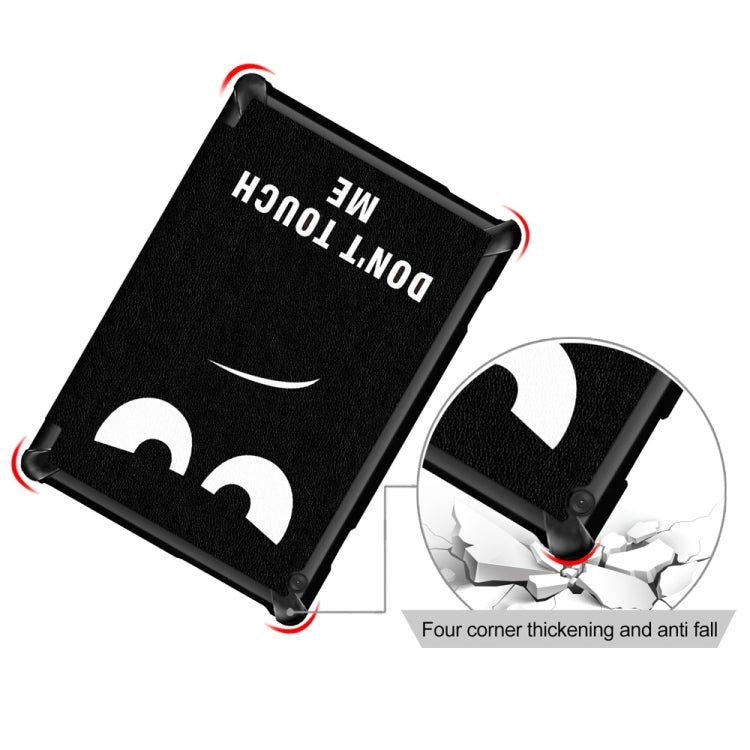 Coloured Drawing Pattern Horizontal Deformation Flip Leather Case for Lenovo Tab M10, with Three-folding Holder