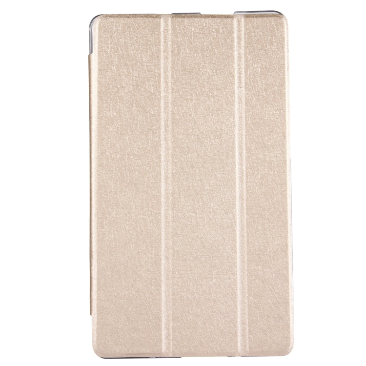 For Huawei Mediapad M3 Lite 8.0 Silk Texture Horizontal Flip Leather Case with Three-folding Holder