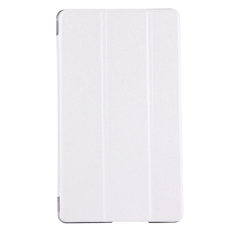 For Huawei Mediapad M3 Lite 8.0 Silk Texture Horizontal Flip Leather Case with Three-folding Holder