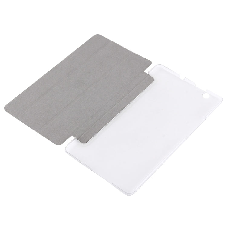 For Huawei Mediapad M3 Lite 8.0 Silk Texture Horizontal Flip Leather Case with Three-folding Holder