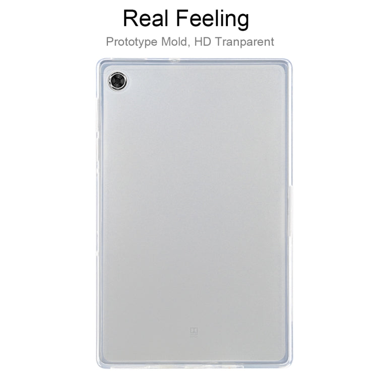 For Lenovo Tab M10 Plus 0.75mm Ultrathin Outside Glossy Inside Frosted TPU Soft Protective Case(Transparent)