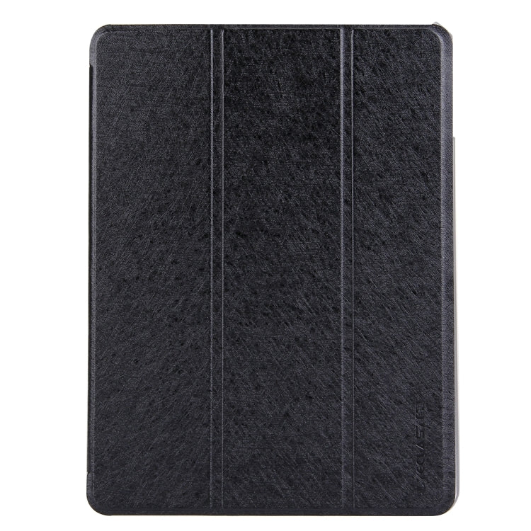 For Teclast X98 Plus II Dual OS Tablet(WMC0662) Silk Texture Horizontal Flip Leather Case with with Translucent Frosted Plastic Back Shell & Three-folding Holder(Black)