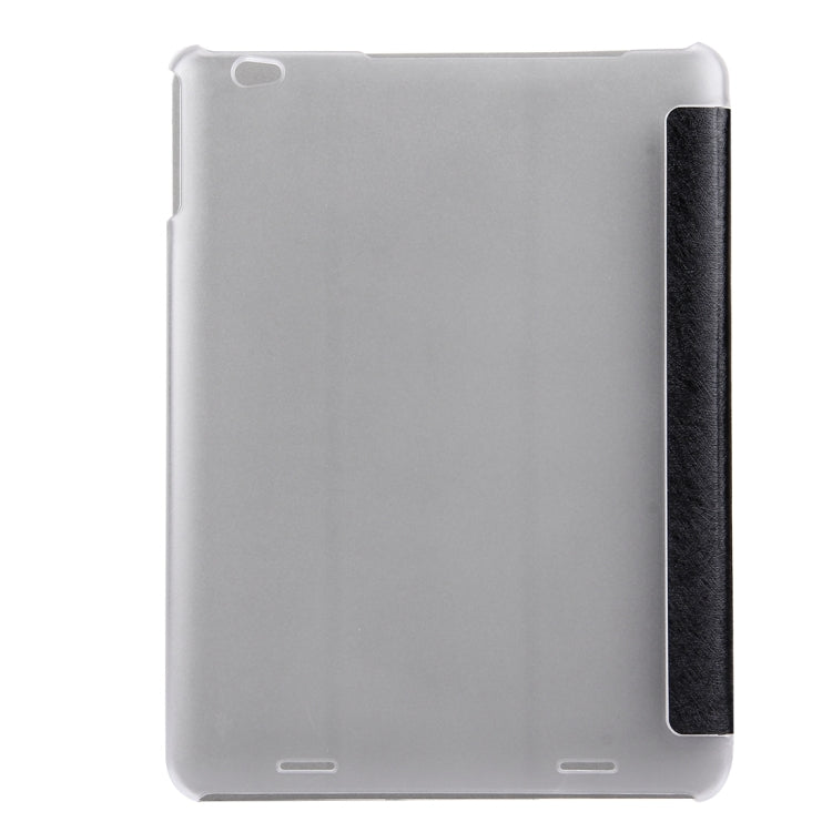 For Teclast X98 Plus II Dual OS Tablet(WMC0662) Silk Texture Horizontal Flip Leather Case with with Translucent Frosted Plastic Back Shell & Three-folding Holder(Black)