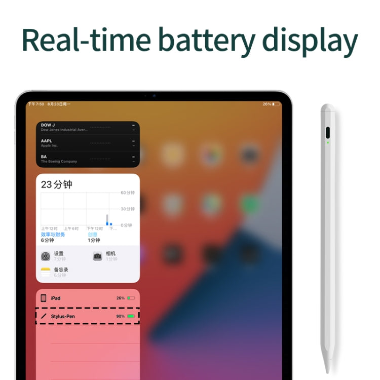 JD16 Bluetooth Stylus Pen with Real-time Battery Display for iPad