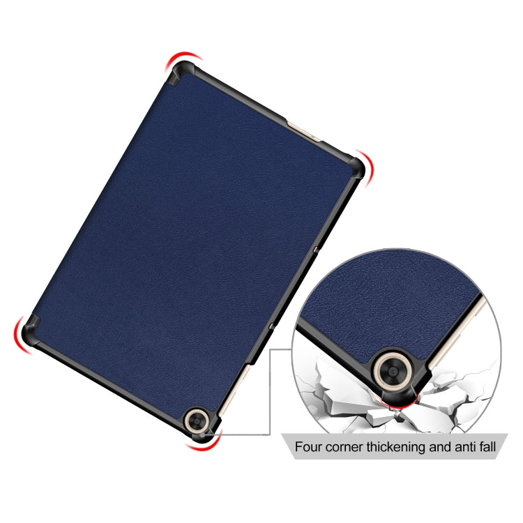 Custer Painted 3-folding Holder Tablet PC Leather Case For Honor Pad 7 10.1inch/X8/X8 Lite