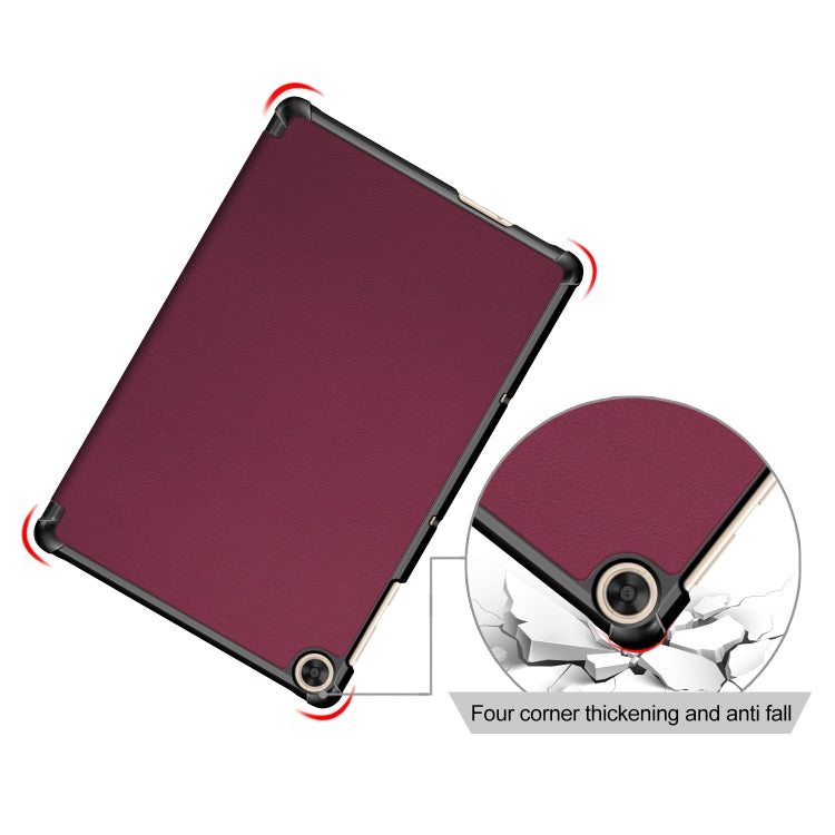 Custer Painted 3-folding Holder Tablet PC Leather Case For Honor Pad 7 10.1inch/X8/X8 Lite
