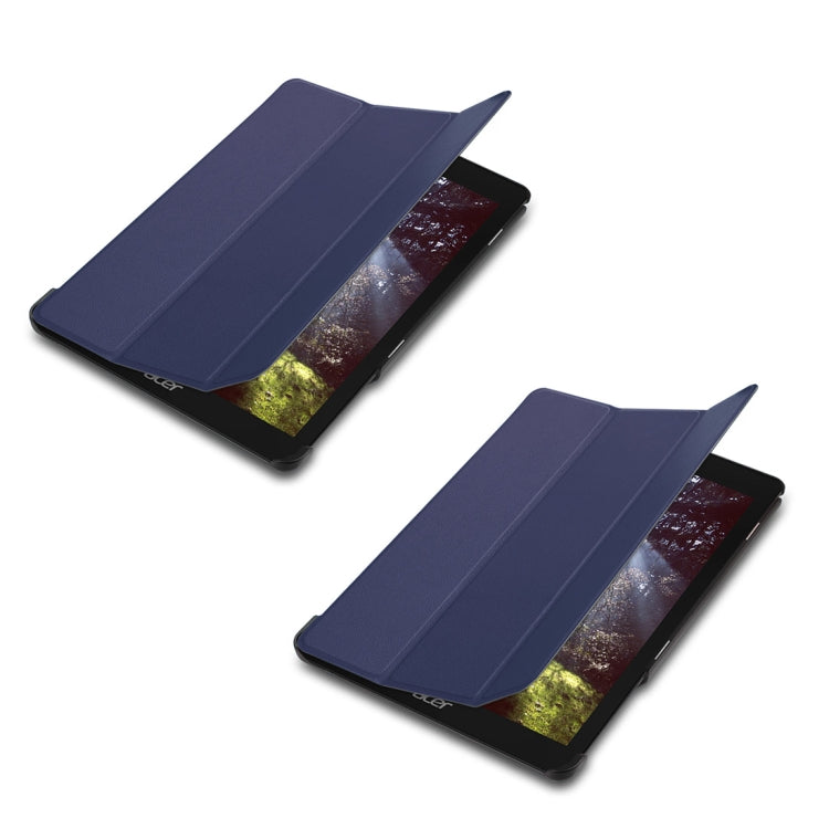 Custer Texture Horizontal Flip PU Leather Case for Acer Chromebook Tab 10, with Three-folding Holder