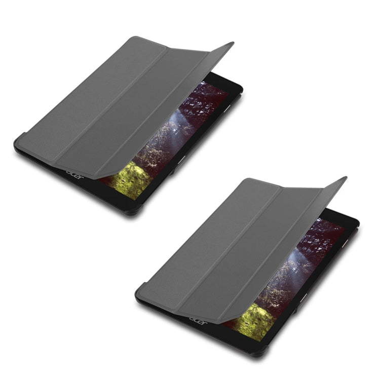 Custer Texture Horizontal Flip PU Leather Case for Acer Chromebook Tab 10, with Three-folding Holder