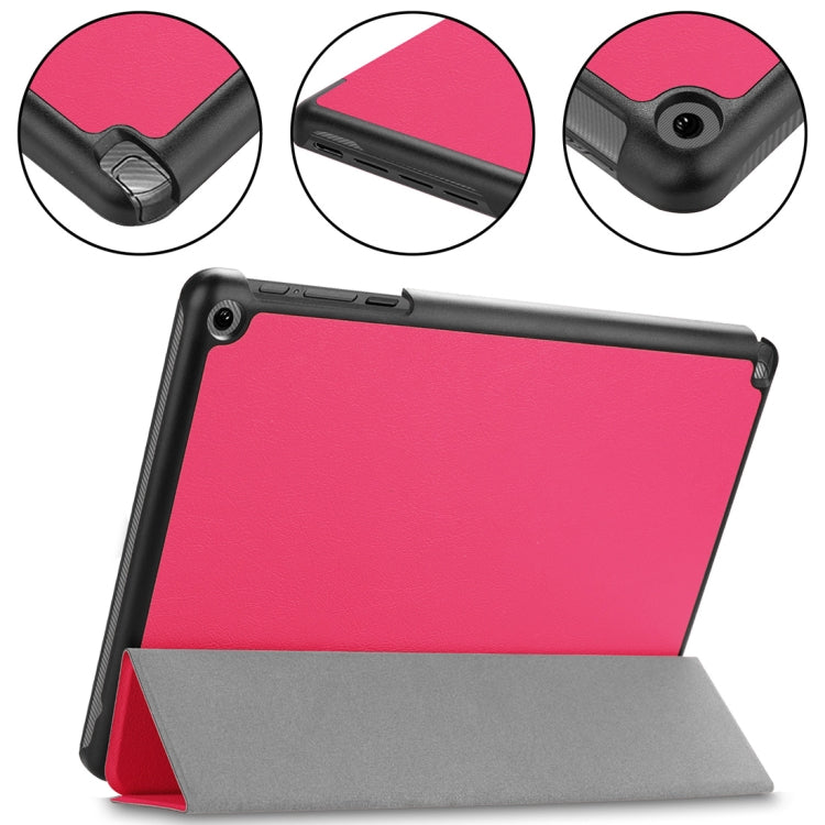 Custer Texture Horizontal Flip PU Leather Case for Acer Chromebook Tab 10, with Three-folding Holder