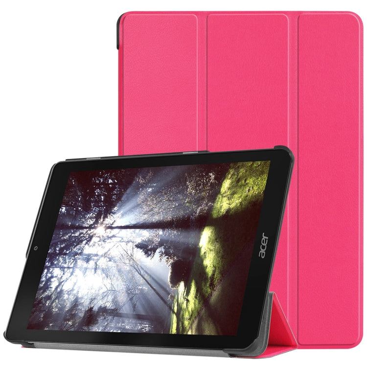 Custer Texture Horizontal Flip PU Leather Case for Acer Chromebook Tab 10, with Three-folding Holder
