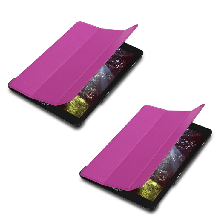 Custer Texture Horizontal Flip PU Leather Case for Acer Chromebook Tab 10, with Three-folding Holder