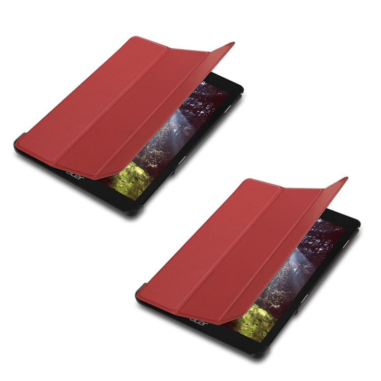 Custer Texture Horizontal Flip PU Leather Case for Acer Chromebook Tab 10, with Three-folding Holder