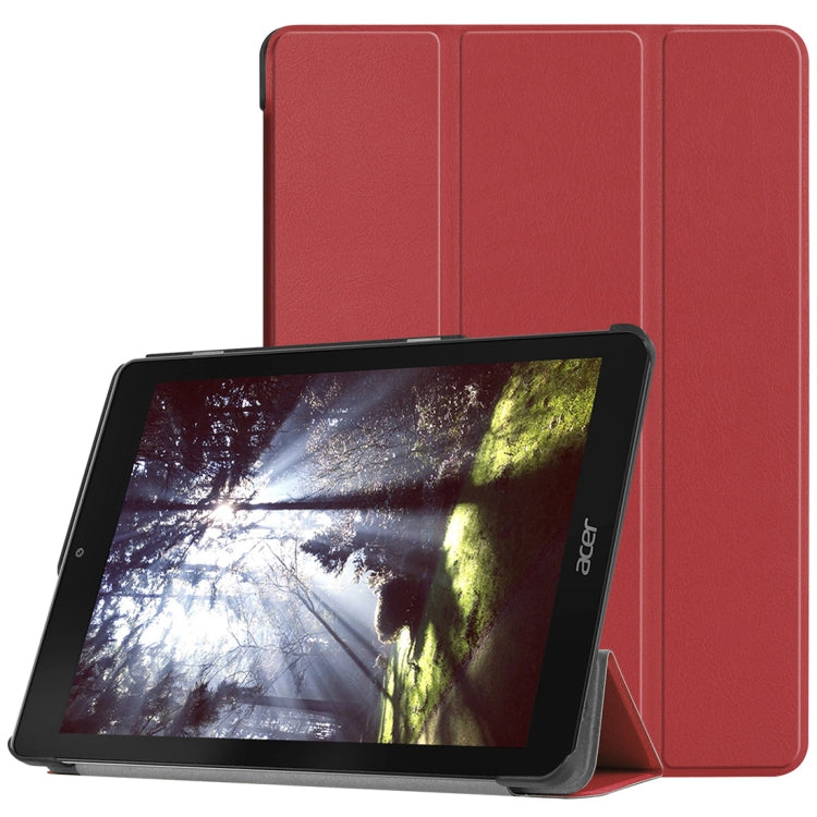 Custer Texture Horizontal Flip PU Leather Case for Acer Chromebook Tab 10, with Three-folding Holder