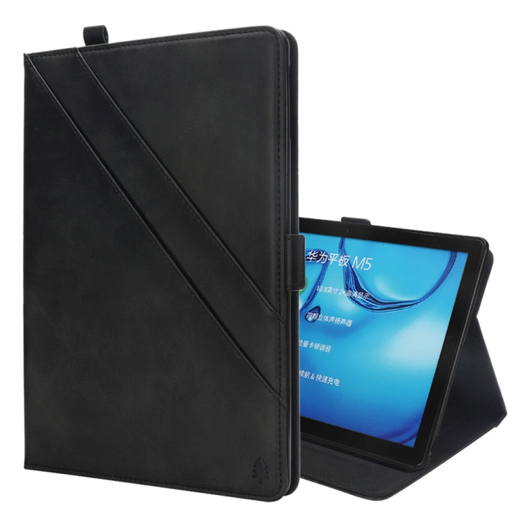 Horizontal Flip Double Holder Leather Case for Huawei MediaPad M5 10.8, with Card Slots & Photo Frame & Pen Slot