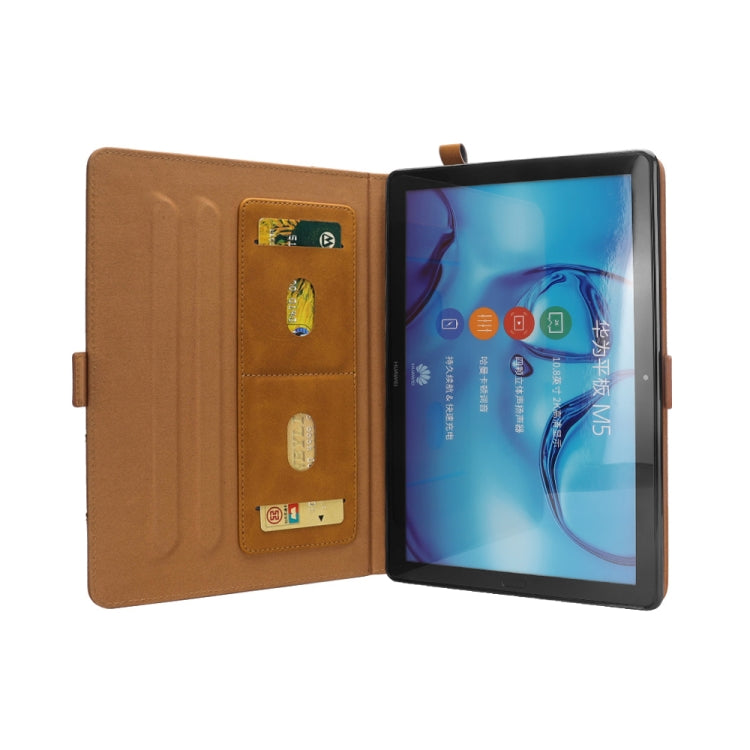 Horizontal Flip Double Holder Leather Case for Huawei MediaPad M5 10.8, with Card Slots & Photo Frame & Pen Slot
