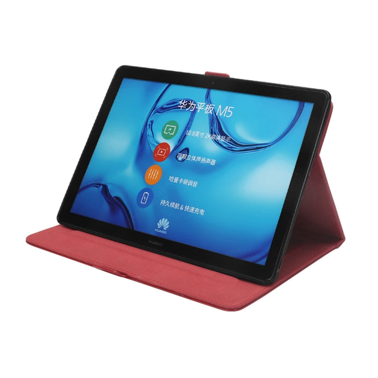 Horizontal Flip Double Holder Leather Case for Huawei MediaPad M5 10.8, with Card Slots & Photo Frame & Pen Slot
