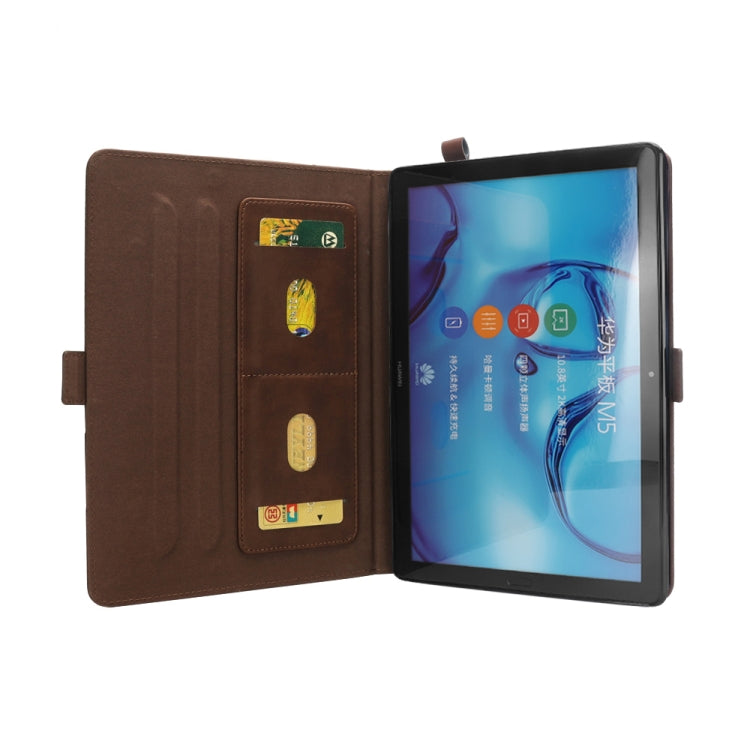Horizontal Flip Double Holder Leather Case for Huawei MediaPad M5 10.8, with Card Slots & Photo Frame & Pen Slot
