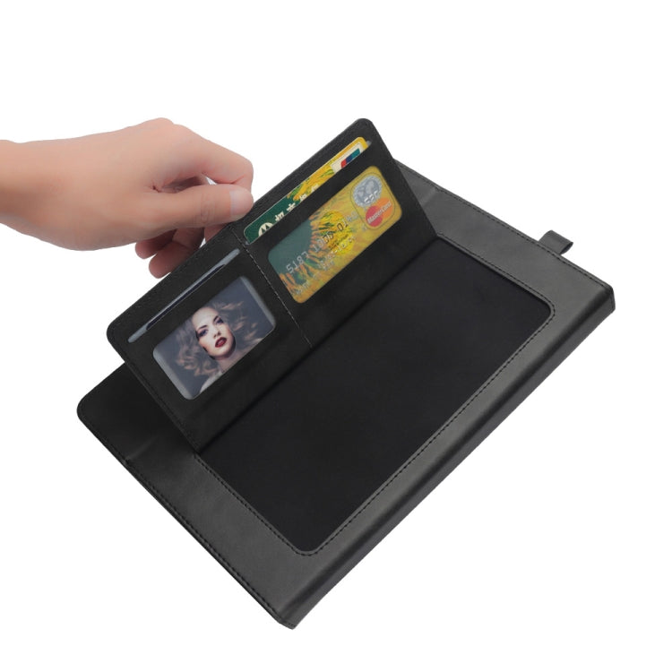 Horizontal Flip Double Holder Leather Case for Huawei MediaPad T5 10.1, with Card Slots & Photo Frame & Pen Slot