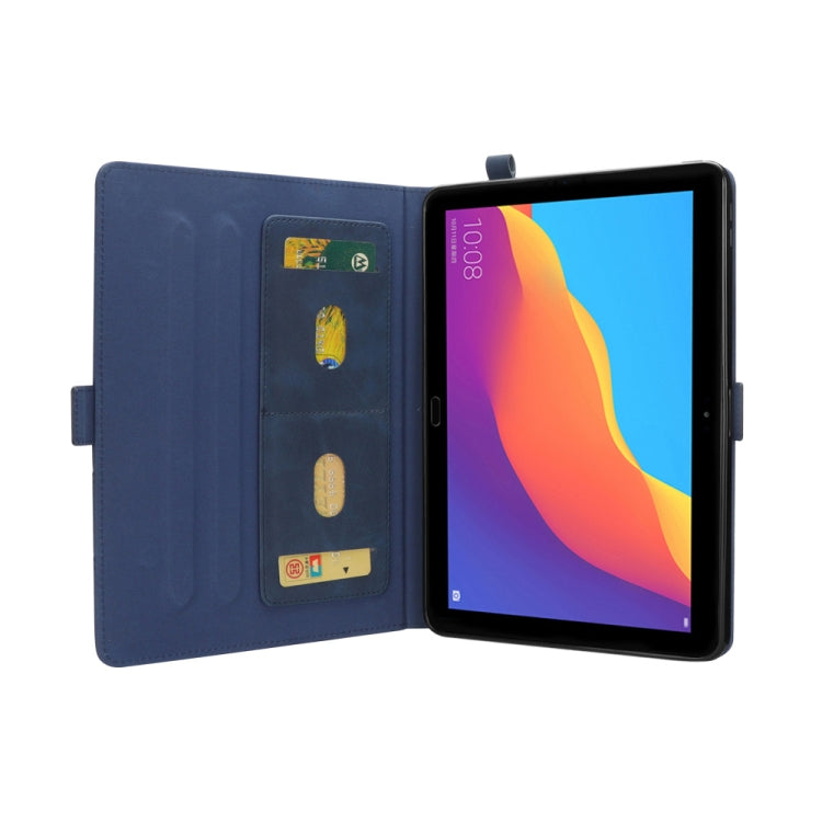 Horizontal Flip Double Holder Leather Case for Huawei MediaPad T5 10.1, with Card Slots & Photo Frame & Pen Slot