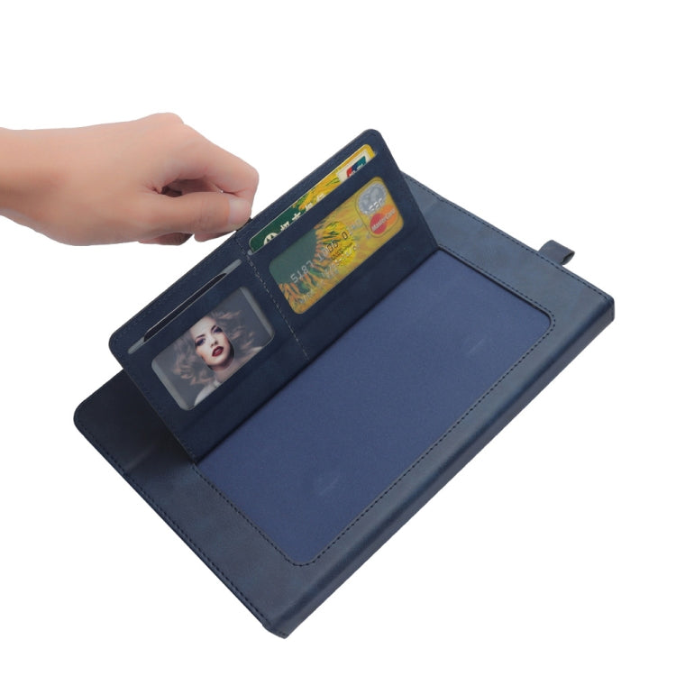 Horizontal Flip Double Holder Leather Case for Huawei MediaPad T5 10.1, with Card Slots & Photo Frame & Pen Slot