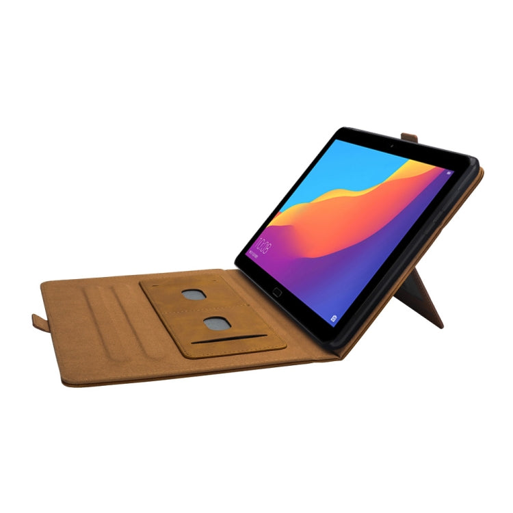 Horizontal Flip Double Holder Leather Case for Huawei MediaPad T5 10.1, with Card Slots & Photo Frame & Pen Slot