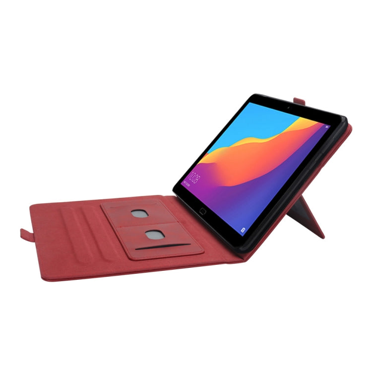 Horizontal Flip Double Holder Leather Case for Huawei MediaPad T5 10.1, with Card Slots & Photo Frame & Pen Slot