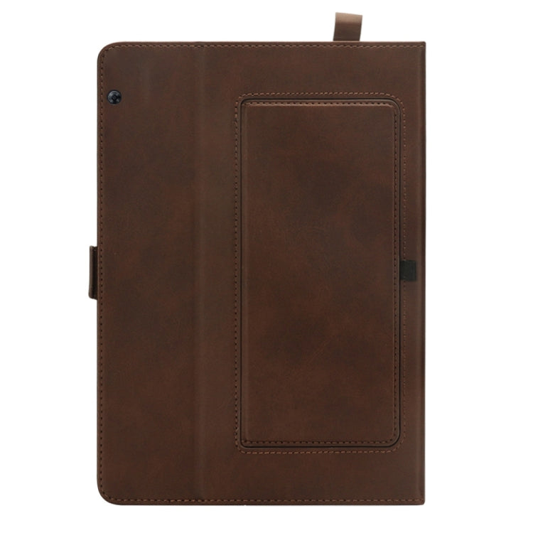 Horizontal Flip Double Holder Leather Case for Huawei MediaPad T5 10.1, with Card Slots & Photo Frame & Pen Slot