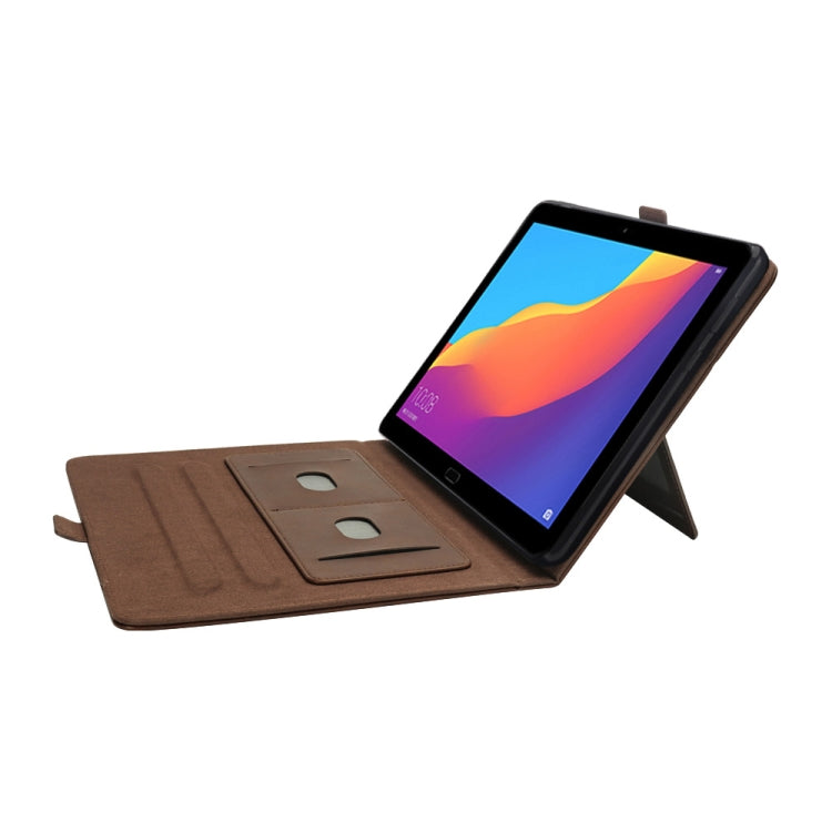 Horizontal Flip Double Holder Leather Case for Huawei MediaPad T5 10.1, with Card Slots & Photo Frame & Pen Slot
