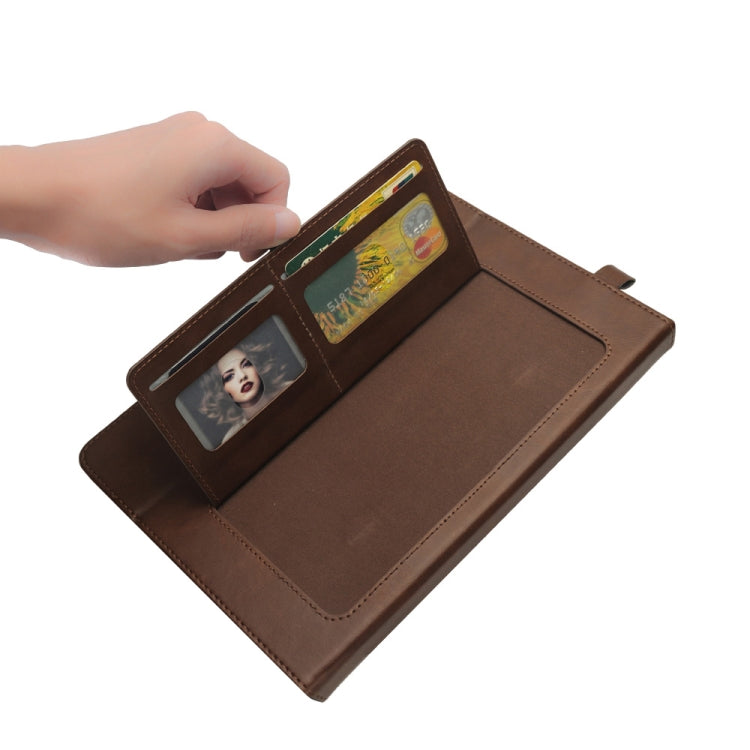 Horizontal Flip Double Holder Leather Case for Huawei MediaPad T5 10.1, with Card Slots & Photo Frame & Pen Slot