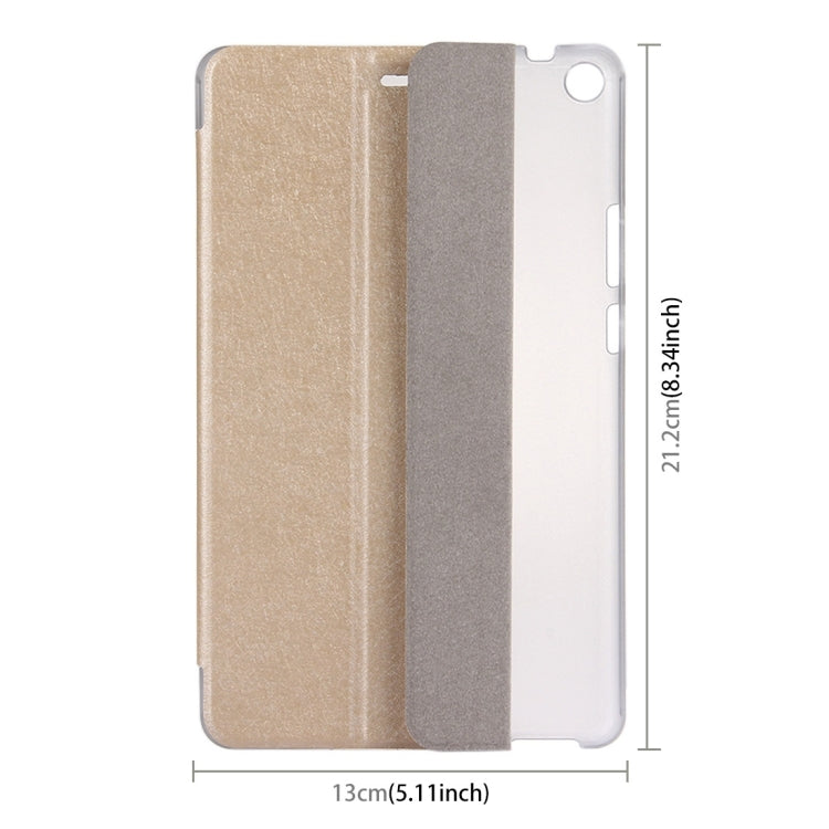 For Huawei MediaPad T3 8 inch Silk Texture Horizontal Flip Leather Case with 3-folding Holder